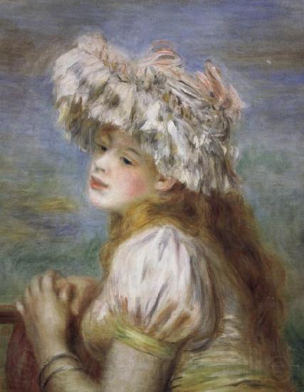 Pierre Renoir Young Girl in a Lace Hat Spain oil painting art